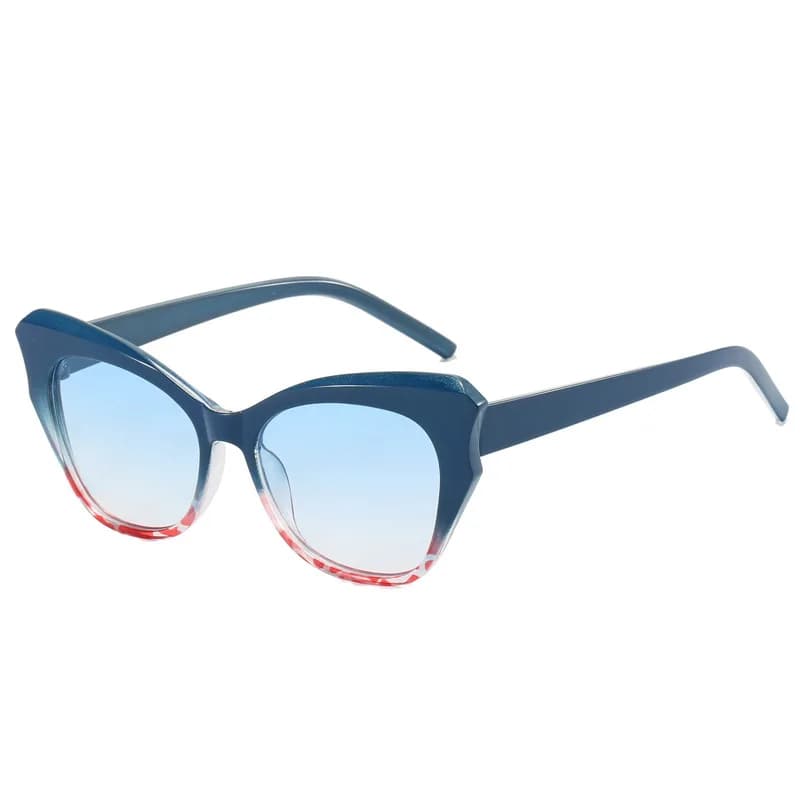 Occhiali da Sole Vintage con Lenti Sfumate Traslucide per Viaggi e Sfilate di Moda