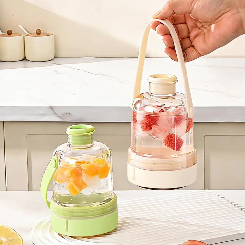 Stampo per Cubetti di Ghiaccio in Silicone da 380ml, Flessibile e Impilabile, Contenitore per Cubetti di Ghiaccio da Viaggio per Campeggio e Picnic