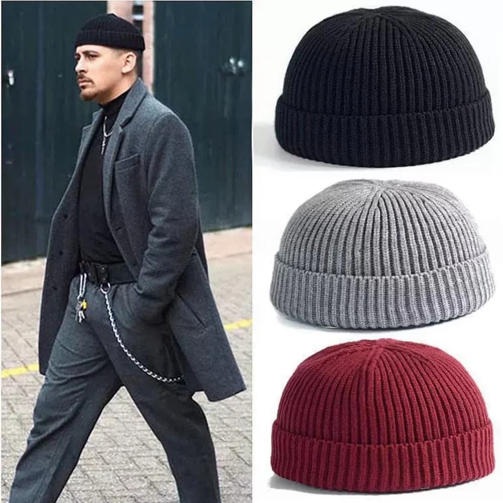 Berretti invernali caldi Casual filo corto cappello Hip Hop uomo adulto donna lana lavorato a maglia berretto teschio elastico Unisex