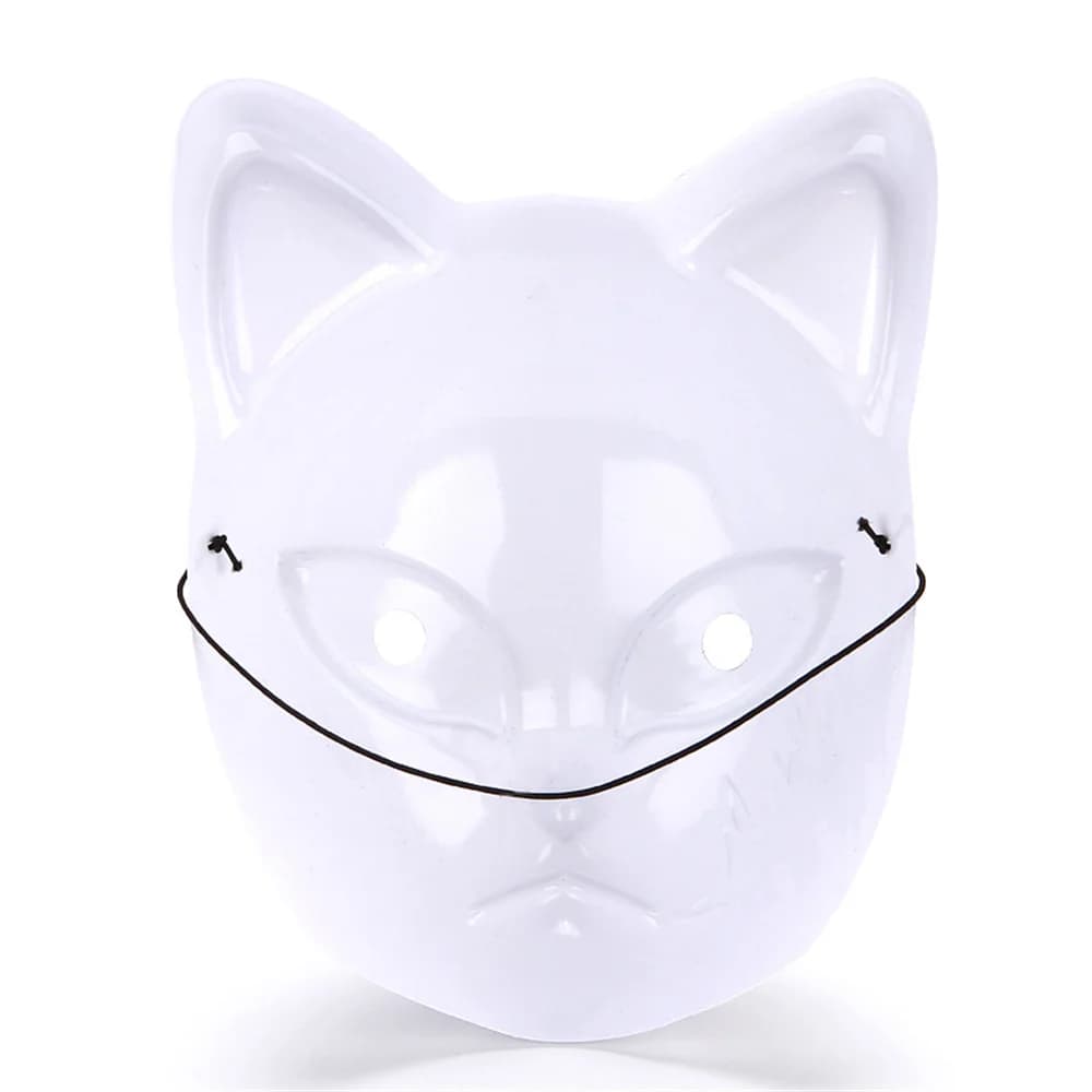 Maschera di plastica addensata Design realistico Puntelli per costumi da festa di Halloween Maschera di volpe Maschera anime giapponese Demon Slayer per costume anime