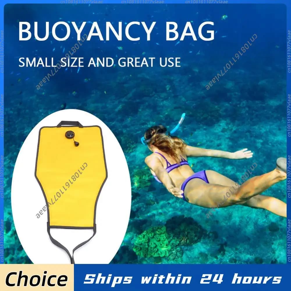 Borsa di Galleggiamento per Immersioni Subacquee da 30 libbre con Fondo Aperto, Valvola di Sovrapressione per Immersioni e Snorkeling