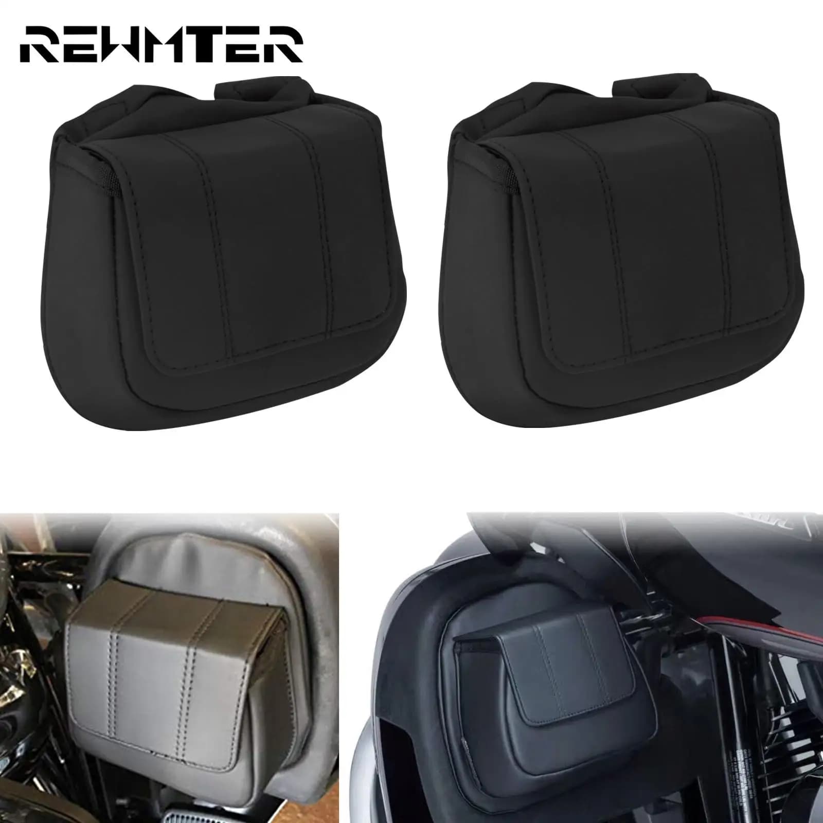 Moto Lower Vented Gamba Carenatura Guanti Box Borsa degli attrezzi Per Harley Touring Road King Street Glide Electra Road Glide FLHTCU 14-18