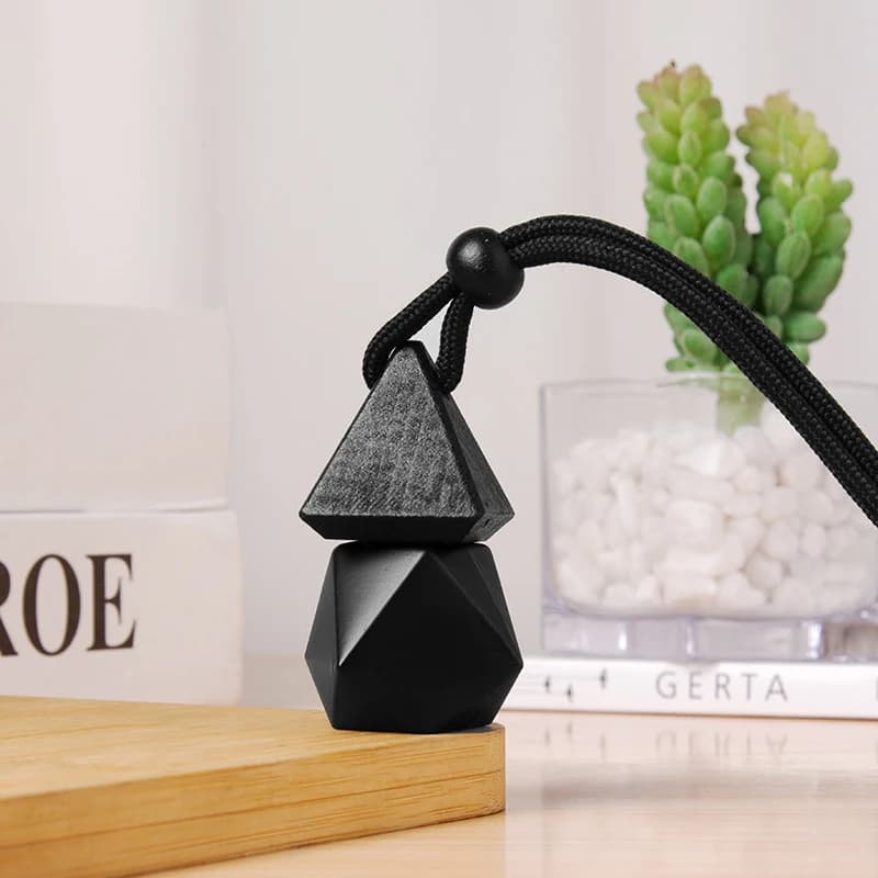8ml triangular lid opaque black dyed bottle empty essential oil diffuser for self deodorant for perfume ornament for perfume bottle