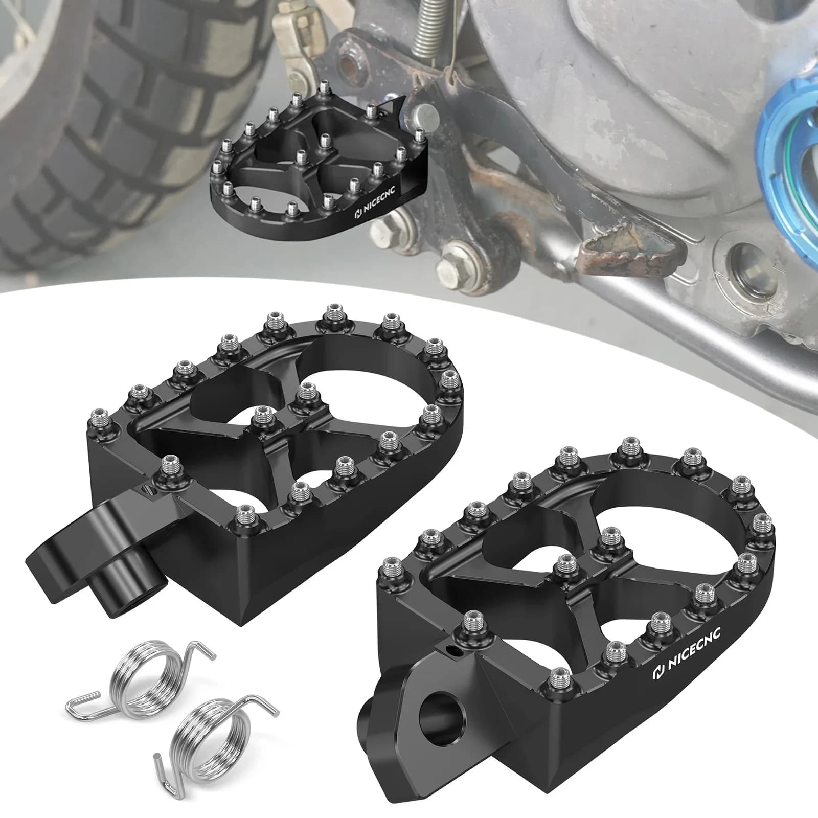 Moto Grasso Pedane Poggiapiedi Pedane Larghe Pedane per Suzuki DR650 S DR650 SE DR650S DR650SE 1996-2022 2023 2024