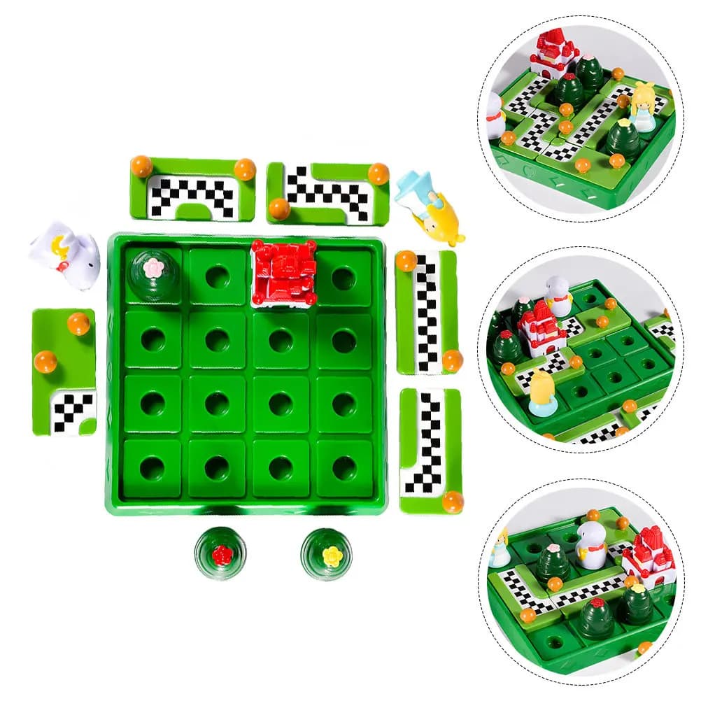 1Set Family Board Game Puzzle Set Gift Early Educational Plaything Hands Brain Coordination Training Game Chess Board