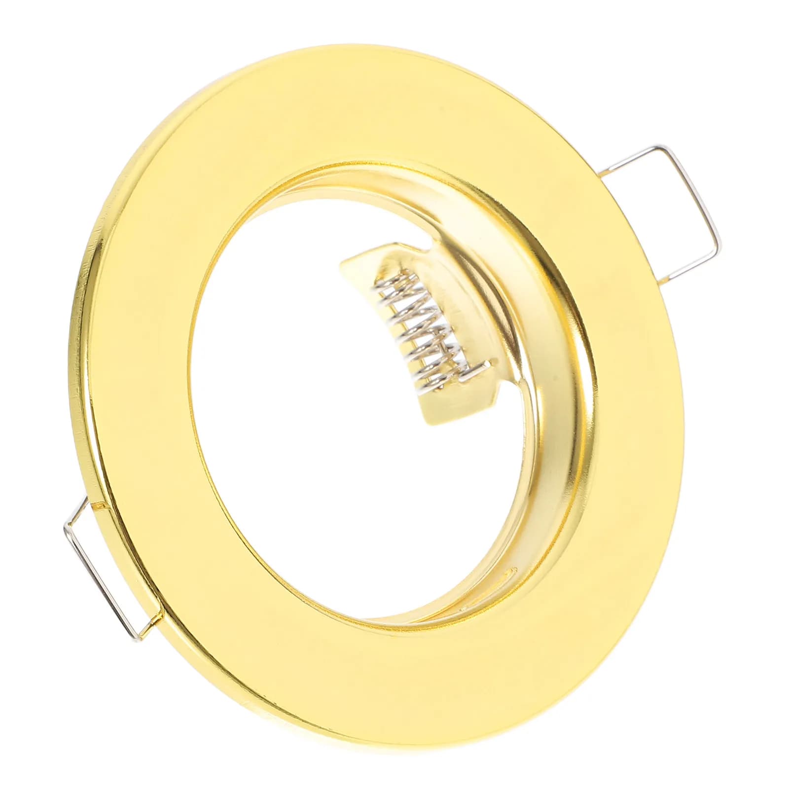 Round Recessed Light Trim Ring Gold Metal Ceiling Spotlight Housing Cover Clips for Gu10 Mr16 Halogen Lamp Lighting Fixture