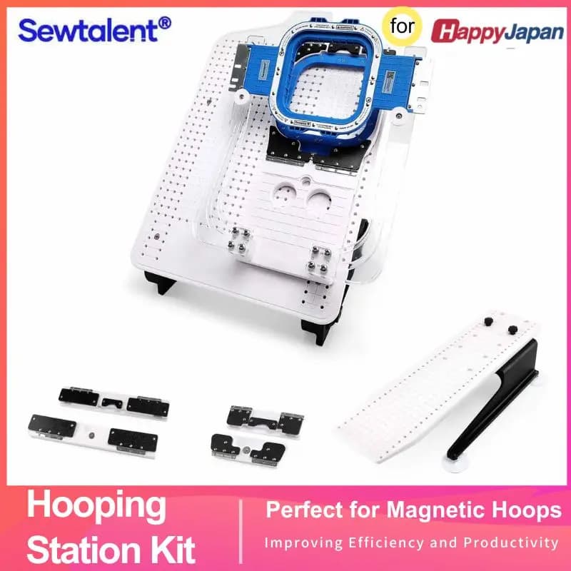 Kit iniziale Mighty Hoop, scheda stazione Hooping per macchine da ricamo HappyJapan HCA, HCD, HCG, HCU, HCS2