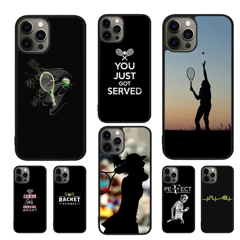 Phone case with tennis ball for iphone 16 15 14 11 12 13 mini Pro XR XS MAX Plus SE coque Cover Shell