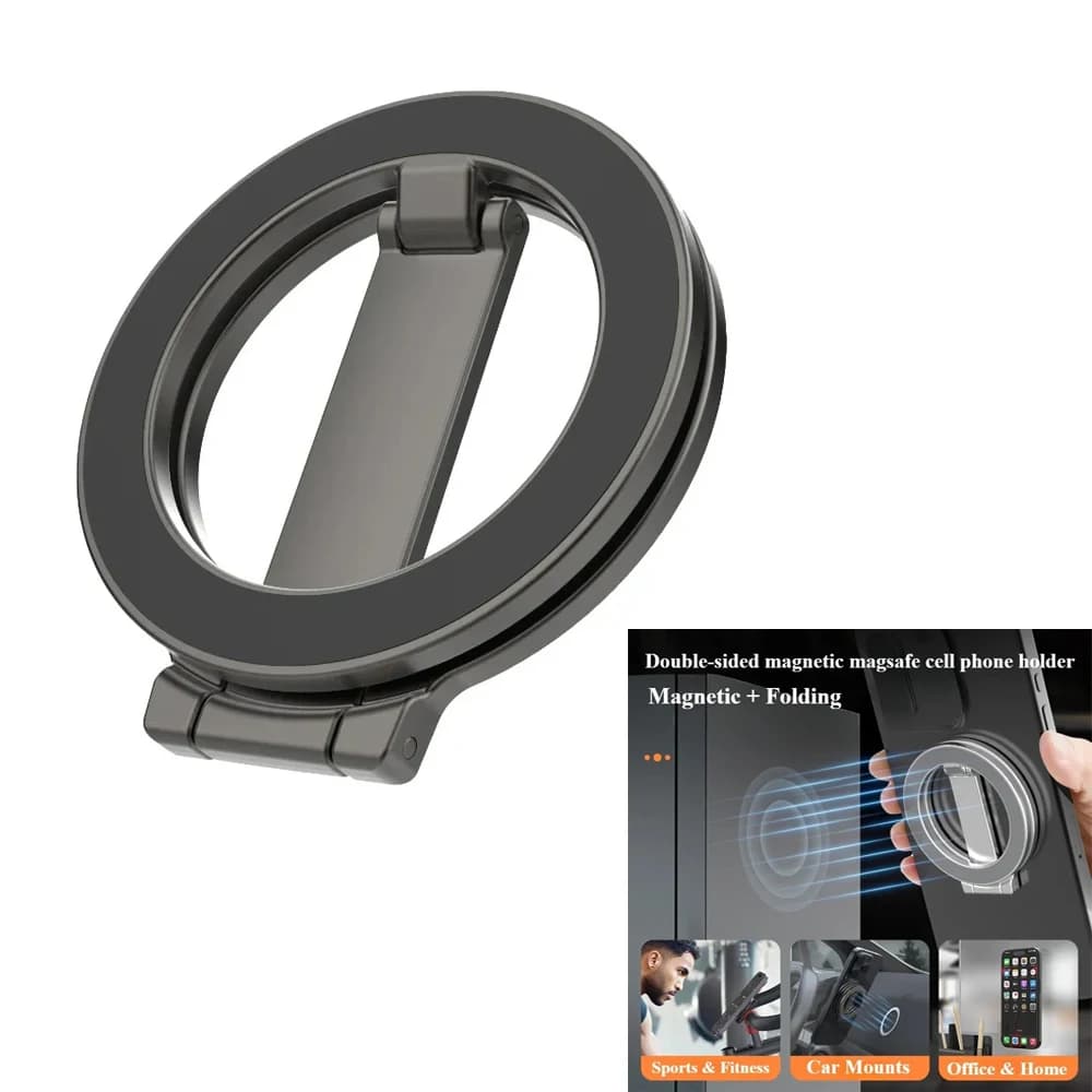Supporto da tavolo con doppio anello magnetico per telefono per Magsafe IPhone 13 14 15 Pro Max Xiaomi Huawei Accessori per telefoni