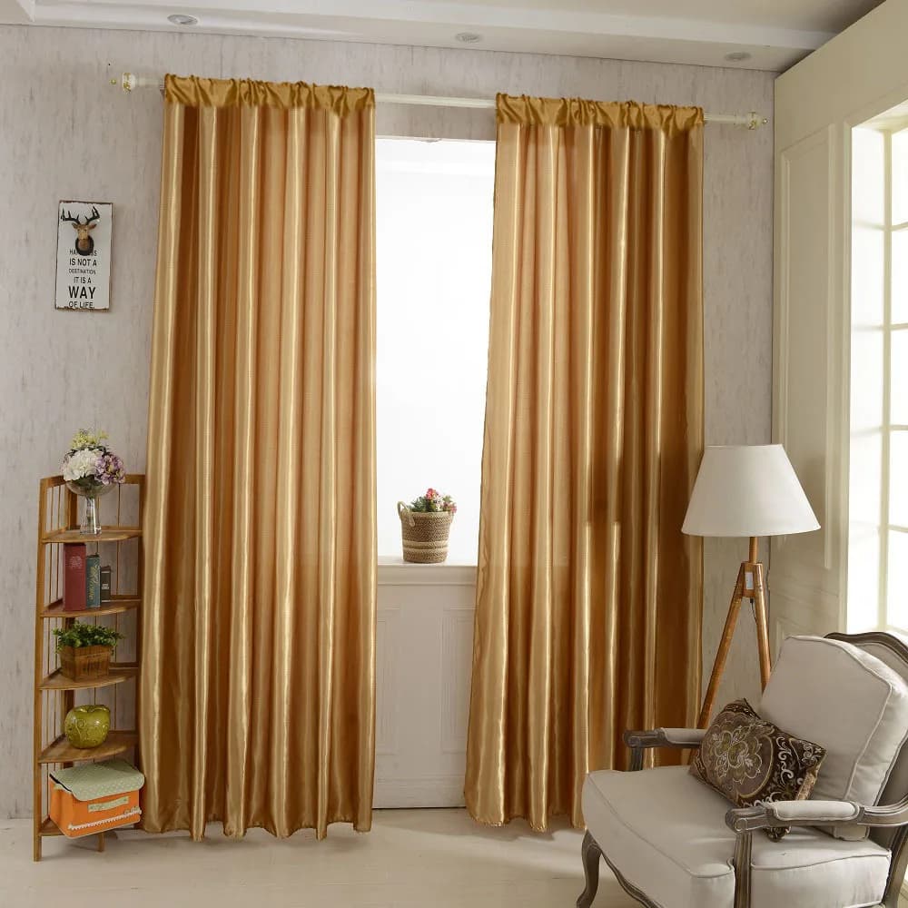 Tenda di vari colori solidi per il trattamento delle finestre del soggiorno Tessuto damascato Tende semi-opaccanti di lusso per camera da letto 140x260 cm 2 pezzi