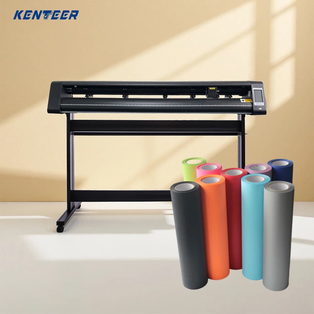 720mm 1350mm Posizionamento laser Funzione di contorno Adesivo in PVC HTV Taglio di pellicola Taglierina per vinile Plotter da taglio grafico per plotter