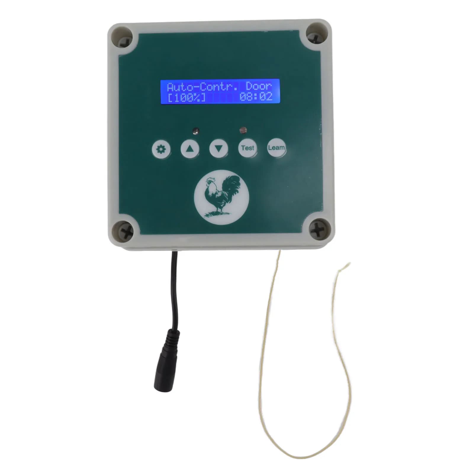 Kit Motore Elettrico per Porta Pollaio IP44 Impermeabile con Sensore Luce, Apriporta Automatico per Pollaio Senza Batteria per Fattoria