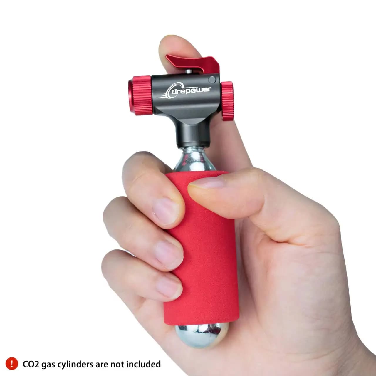 Gonfiatore Portatile per Pneumatici Bici con CO2, Compatibile con Valvole Presta e Schrader per Bici da Strada e Mountain Bike, Cartucce CO2 Non Incluse