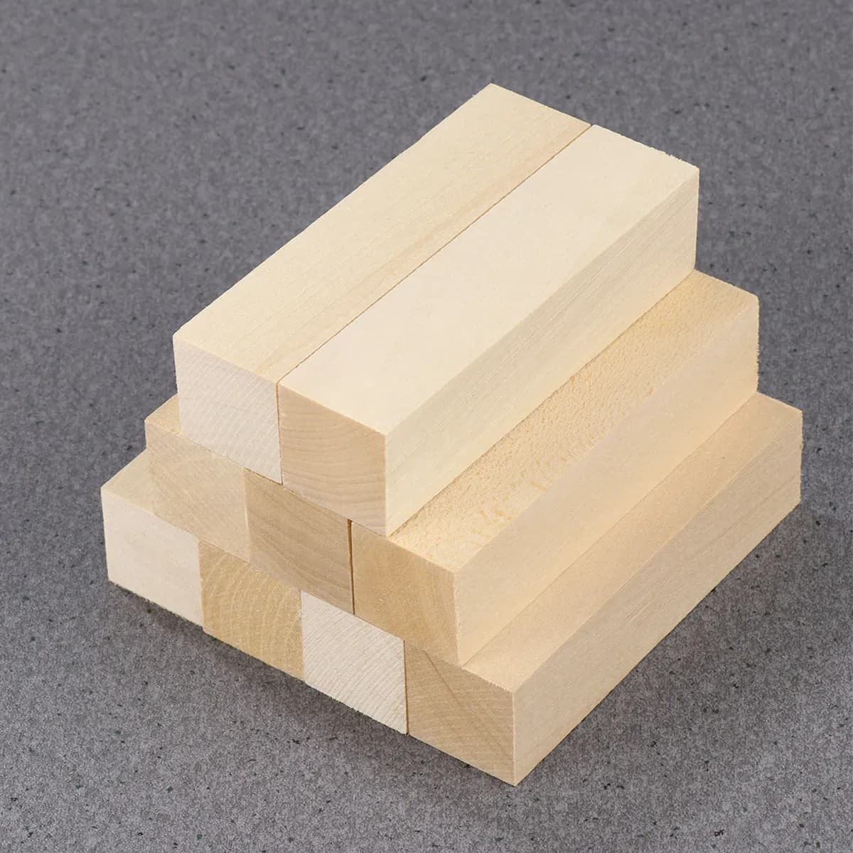 10 pcs DIY Craft Halloween Christmas New Year Carving Wood Blocks Basswood Blocks Basswood Planks Basswood Strips Kid Craft