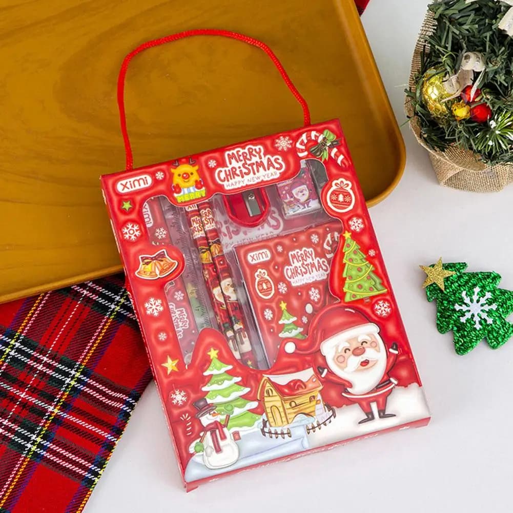 6-in-1 Kids Stationery Set Cartoon 3D Design School Supplies Gift Box For Elementary Students Pencil Case, Pencils, Eraser