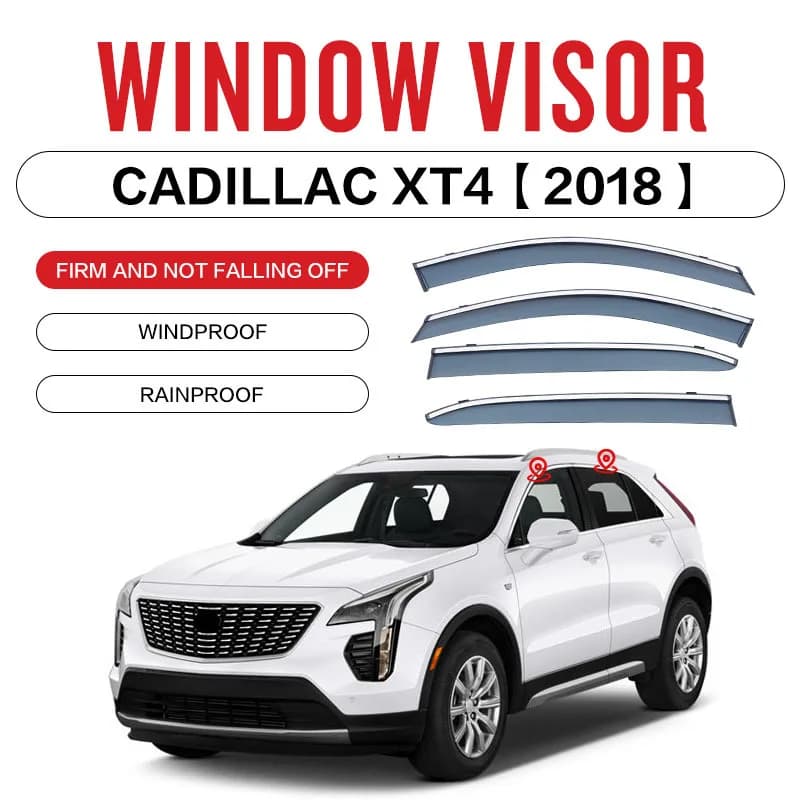 Per CADILLAC XT4 2018+ Deflettori Finestrini Auto, Tendine Parasole Antipioggia per Finestrini Laterali, Accessori Auto