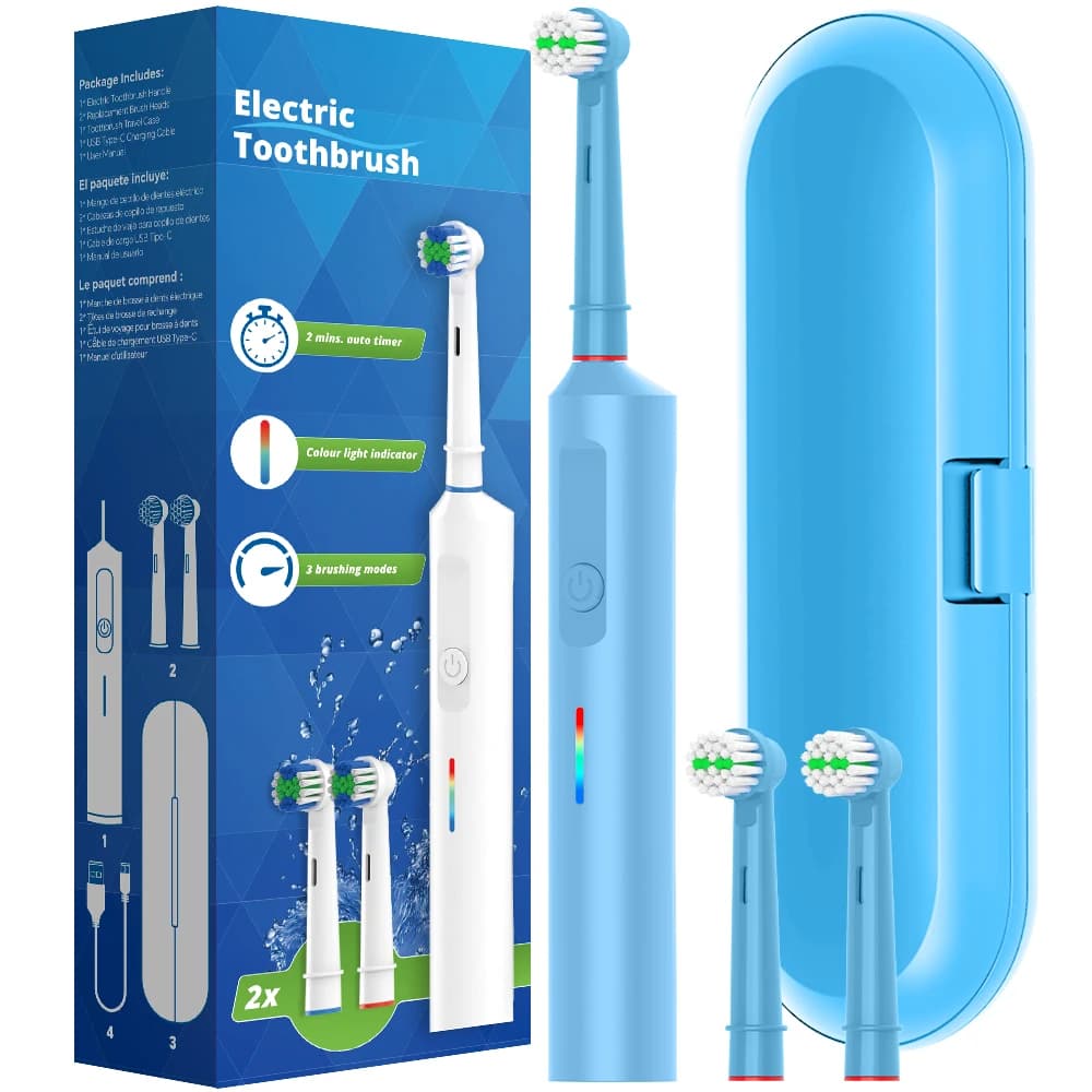 Intelligent rotating electric toothbrush, rechargeable rotary brushes compatible with Oral B toothbrush spare heads