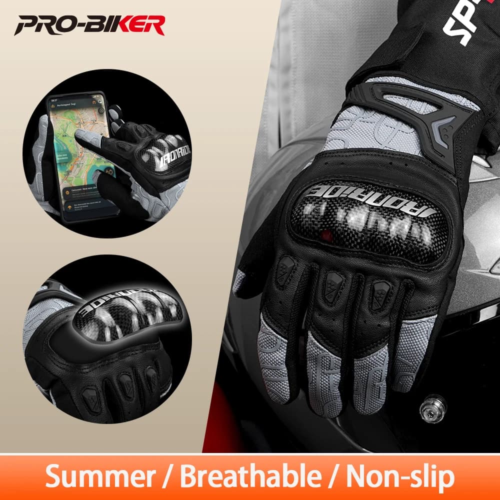 Guanti da moto da uomo con touchscreen, guanti integrali resistenti all'usura per motocross, guanti antiscivolo per la guida all'aperto, taglie M-2XL