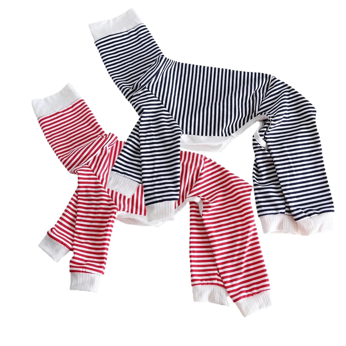 Pigiama Morbido in Cotone per Cani, Maglione a Collo Alto a Quattro Zampe, Abbigliamento per Animali Domestici con Motivo a Righe, Vestiti per Cani per Weimaraner, Levrieri, per Casa e Interni