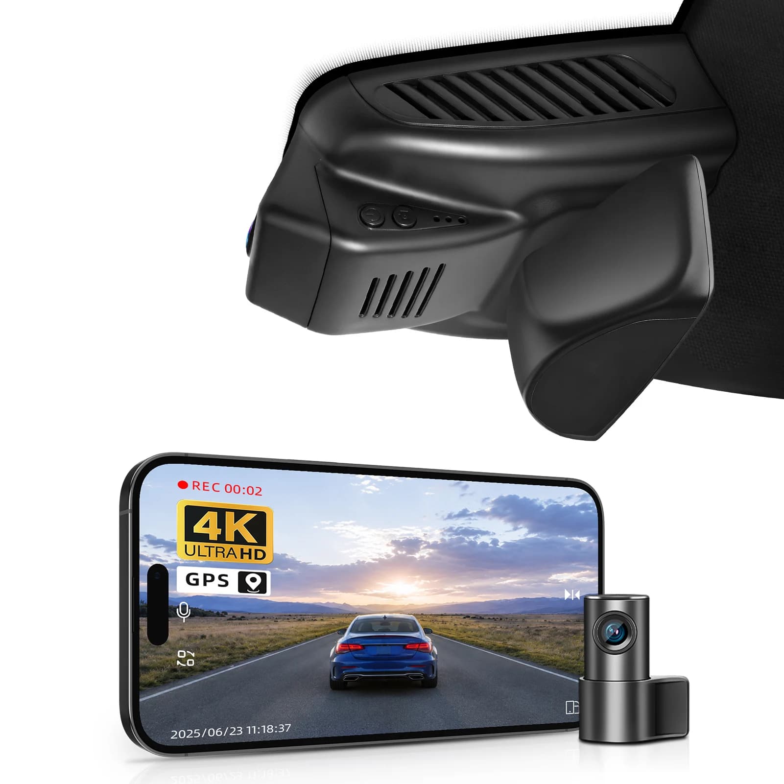 DashCam dashboard camera for Mercedes Benz GLB X247 Facelift 2020-2026 (B C D model) WiFi APP GPS Night vision UHD 4K 2160P DashCam