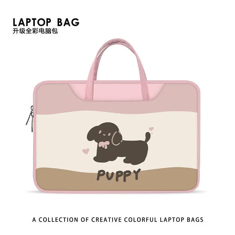 Borsa per Laptop con Disegno di Cane Cartoonesco, Custodia Protettiva per Macbook 13 14 16 Pollici, Macbook Air, Asus, Lenovo, Huawei