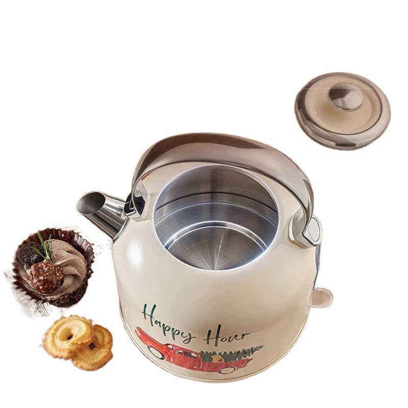 Retro kettle household automatic power failure stainless steel electric kettle large capacity cute