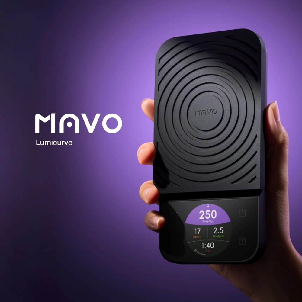 MAVO Lumicurve Smart Coffee Scale 0.1g Precision Digital Espresso Scale with Timer Flow Rate Display for Pour Over Coffee