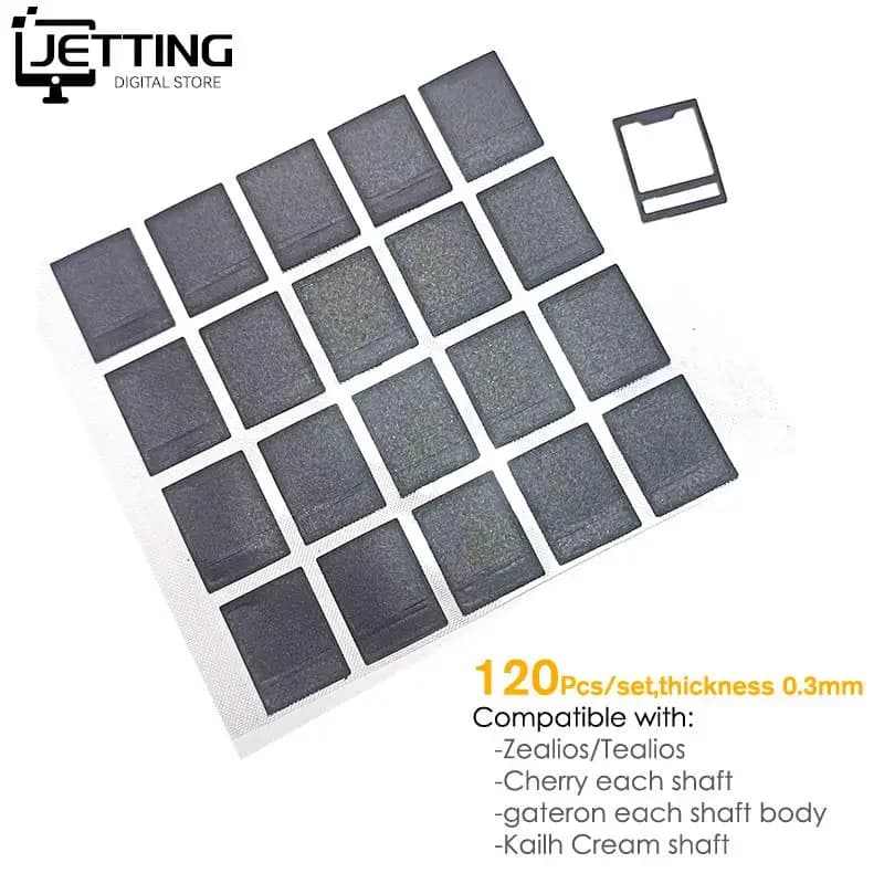 0.3mm Foam Switch Film for Cherry MX Mechanical Keyboard Switches for Switches with Thick Gasket (Black, 120 pcs/pack)