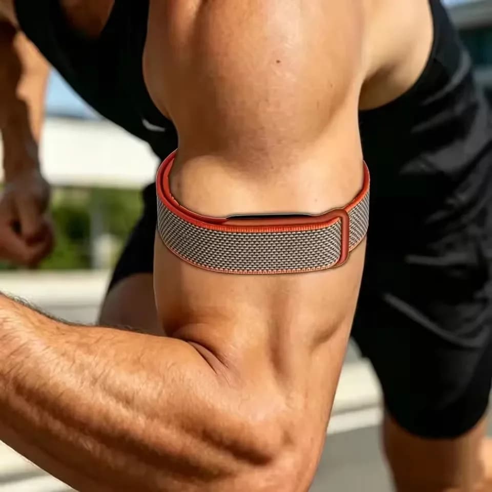 Bicep Bands For Google Fitbit Air Straps Nylon Soft Adjustable Hook Loop Arm Band Sport Replacement Breathable Strap Fitness