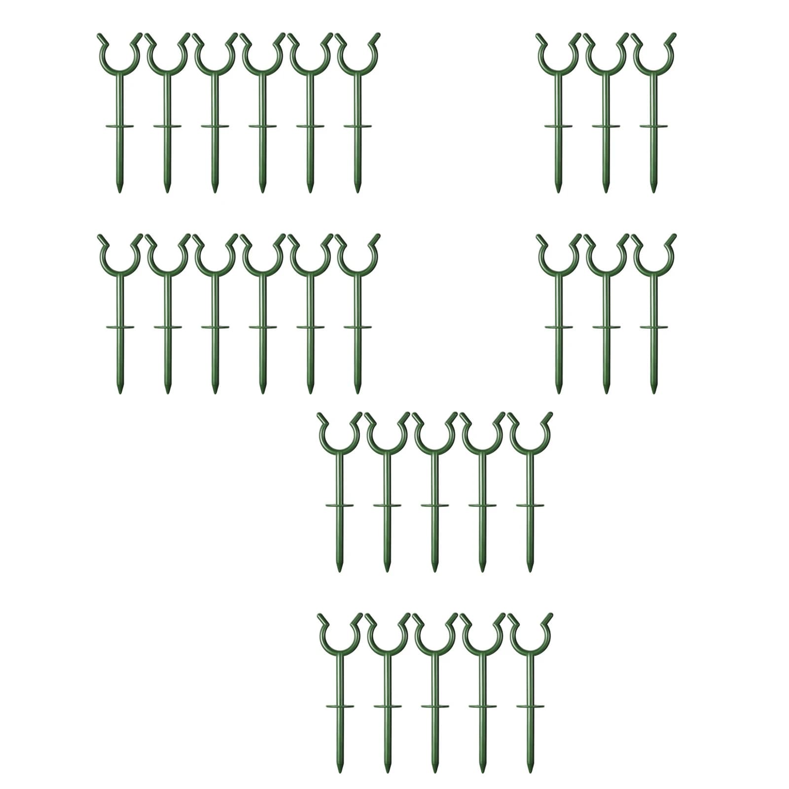 6/10/12Pcs Plastic U-shaped Garden Hose Guide Soaker Hose/Flexible Hose Stakes for Plant And Yard Protection Outdoor Landscaping