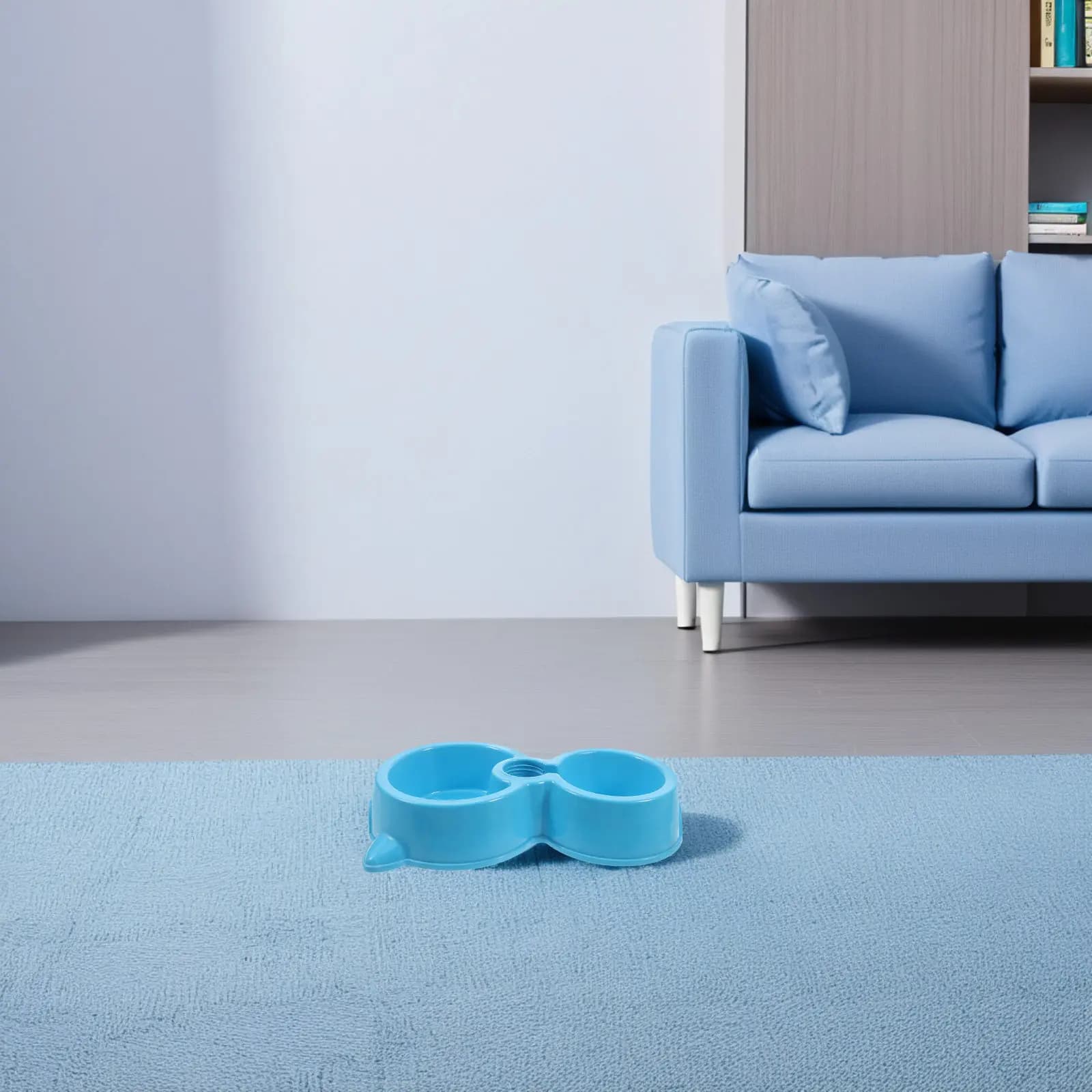 Ciotole Doppie per Cani con Dispenser d'Acqua, Alimentatore Automatico in Plastica per Cibo e Acqua, Stazione di Abbeveraggio per Cani, Gatti e Animali Domestici
