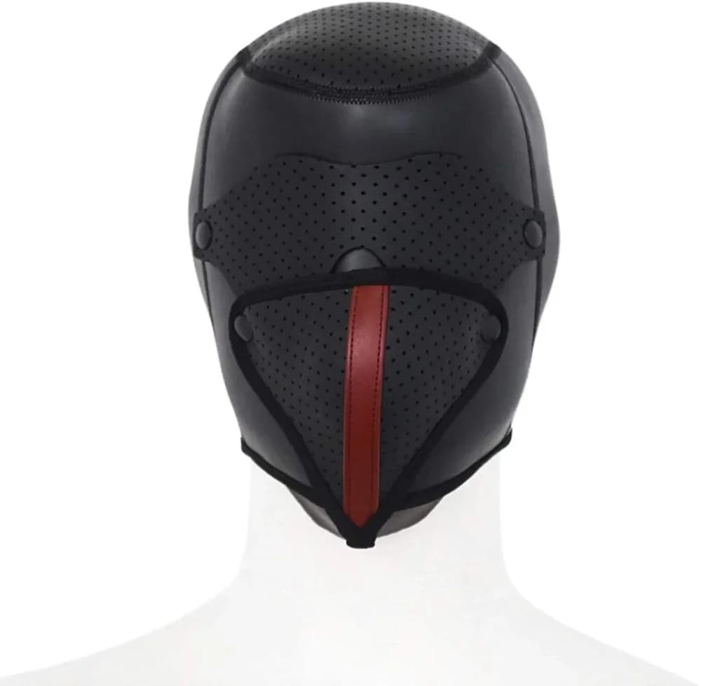 Maschera per cavaliere traspirante in neoprene: design con lucchetto definitivo per cosplay, spettacoli di danza, oggetti di scena teatrali