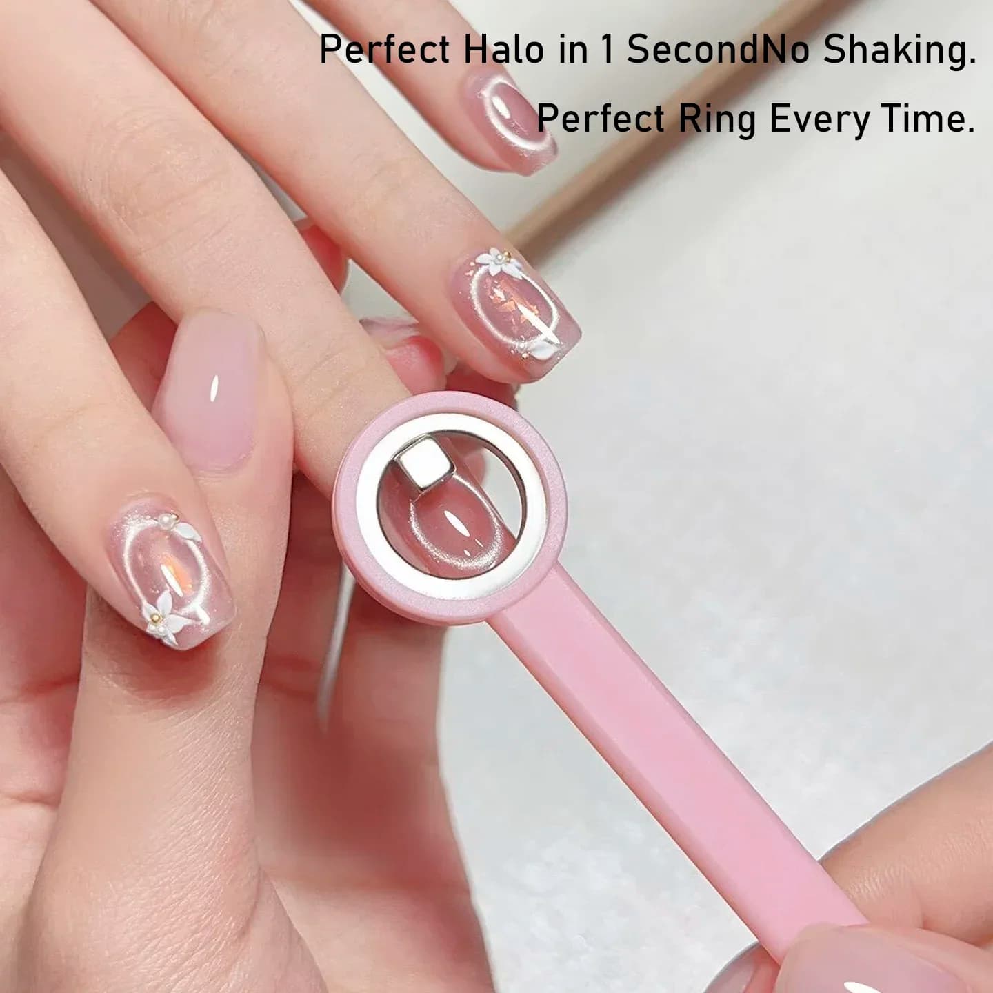 2026 new Halo Cat Eye Nail Magnet Ring Magnetic Tool with Handle for Cat Eye Gel Polish DIY Nail Art Manicure Tools
