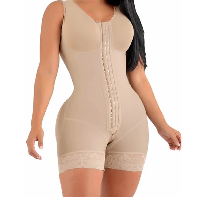 Fajas Colombiana ad alta compressione Guaine corte con spille Busto per uso quotidiano e post-operatorio Guaina dimagrante Pancia da donna