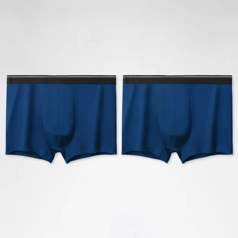 Intimo uomo tinta unita, boxer in puro cotone traspirante a vita media, pantaloncini sportivi estivi in cotone per ragazzi, taglie grandi
