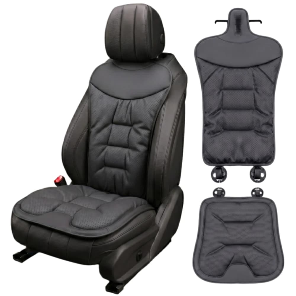Cuscini per sedili auto estivi in pelle traspirante, ergonomici e rinfrescanti per lunghi viaggi