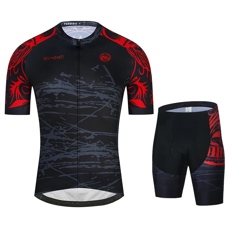 Tuta da ciclismo sportiva da esterno a maniche corte da uomo, tuta da ciclismo, giacca da ciclismo traspirante ad asciugatura rapida, pantaloncini da ciclismo