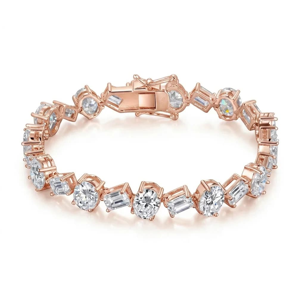 VVS D Color Moissanite Tennis Bracelet Iced Out 925 Sterling Silver Fashion Fine Jewelry for Women Gift