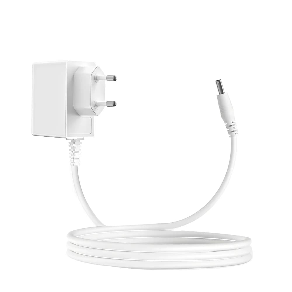 Alimentatore 12V 1.5A Bianco con Spina EU, Caricatore da Parete AC/DC per Telecamere CCTV, Strisce LED, Altoparlanti, Router, Stampanti