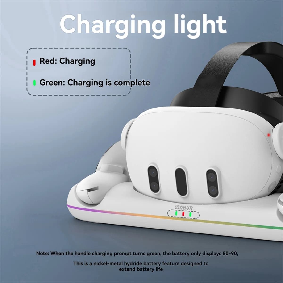 AB01 VR Headset Controller Charging Dock for 3 Charging Cradle Bracket Handle Magnetic Charging Station