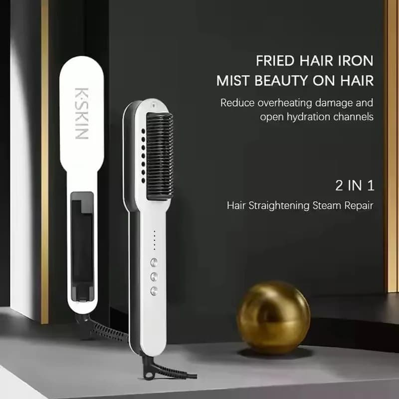 Hairplate for Beauty Salon Brush for combs Quick Heating Spa Anti-scotting Hair vapor Nano Spray Straightening Flat curlers
