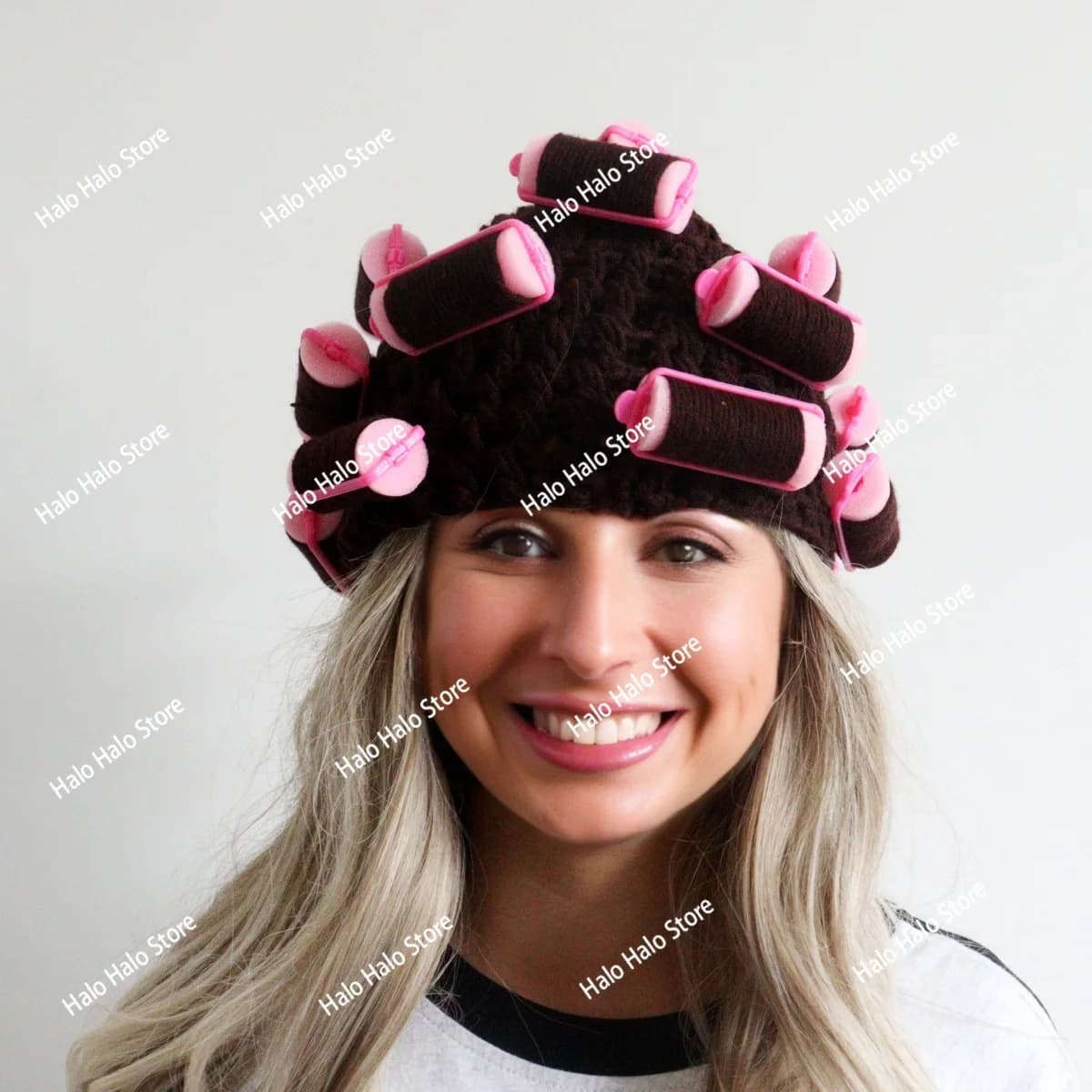 New hat iron curlers for adults fun charter permanent hat fall and warm winter cute wool hat