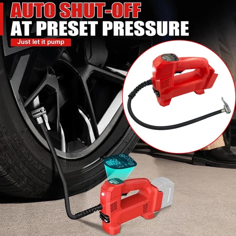 Per Milwaukee 18V Batteria 150PSI Cordless Portatile Auto Pompa di Aria Gonfiatore per Pneumatici con Manometro Digitale per Auto Moto