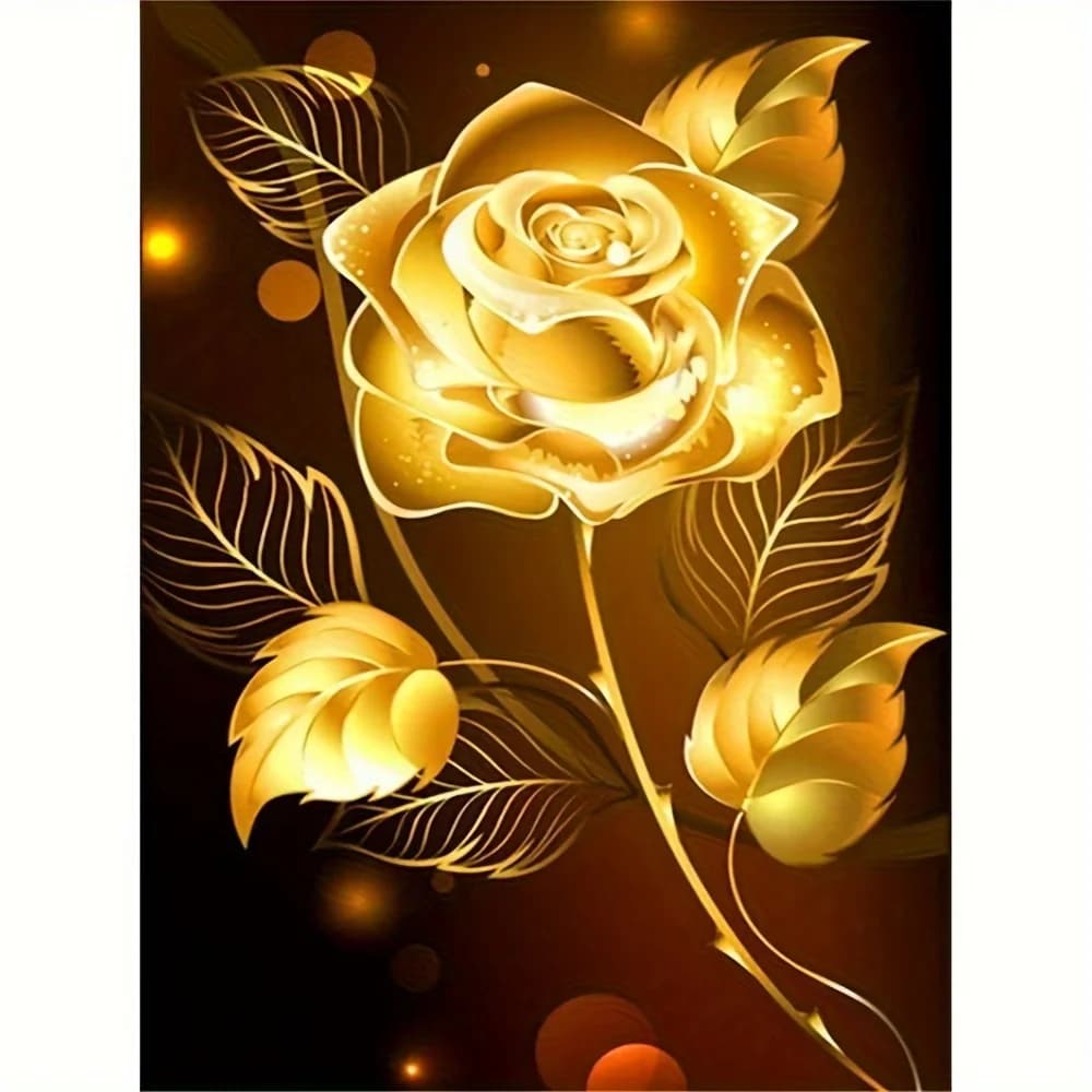 Kit Pittura Diamante 5D Rose Blossom, - Tela Fai da Te con Strass Numerati, Decorazione Murale Senza Cornice per Casa e Kit