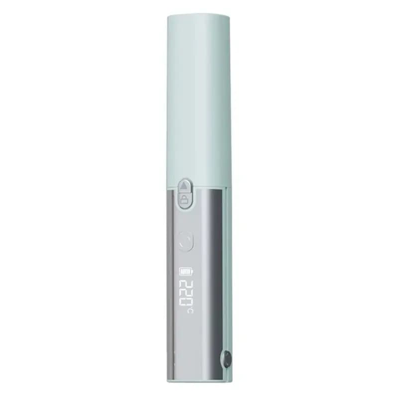 AA20-Portable Wireless Mini Hair Straightener Rechargeable Digital Temp Display Coating Straightener Curler