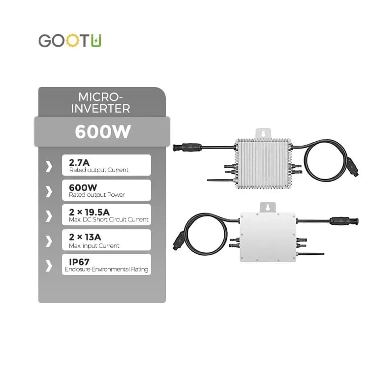 Micro Inverter Solare Deye SUN500G3-EU-230 Smart Wifi Monitor 500W Grid Tie per Pannelli Solari
