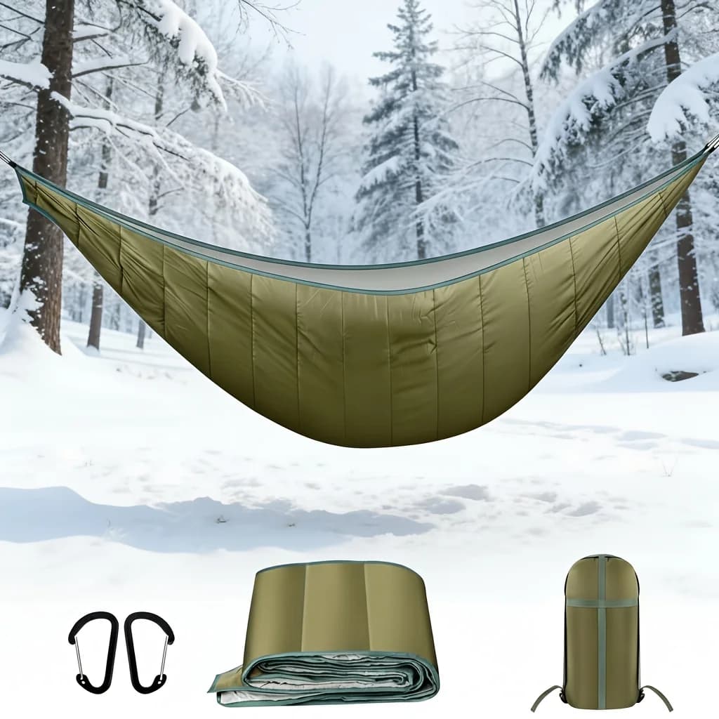 Ultralight All-Season Hammock Underquilt, Full Length Warm Portable Sleeping Bag with Storage Bag, Fits Most Outdoor Hammocks