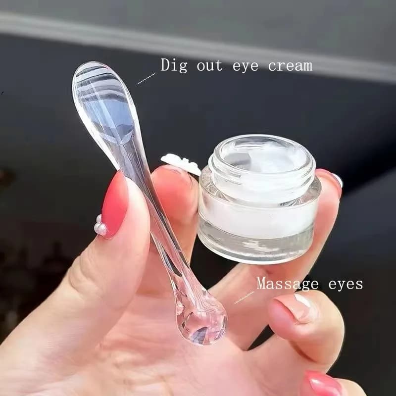 2/10pcs Crema Per Gli Occhi Applicatore Cucchiaio Rullo Trasparente Bastone Da Massaggio Spatole Cosmetiche Rughe Maschera Per Il Viso Cura Della Pelle di Plastica Spoo