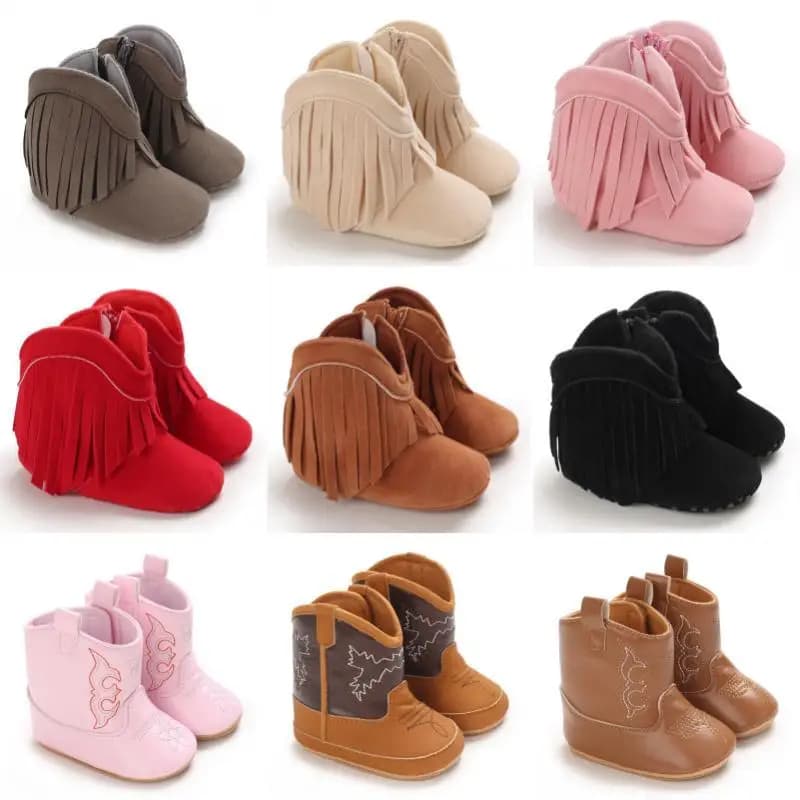 Stivali da bambino con nappe alla moda Autunno Inverno Scarpe comode casual per ragazzi e ragazze Scarpe da passeggio da 0 a 18 mesi