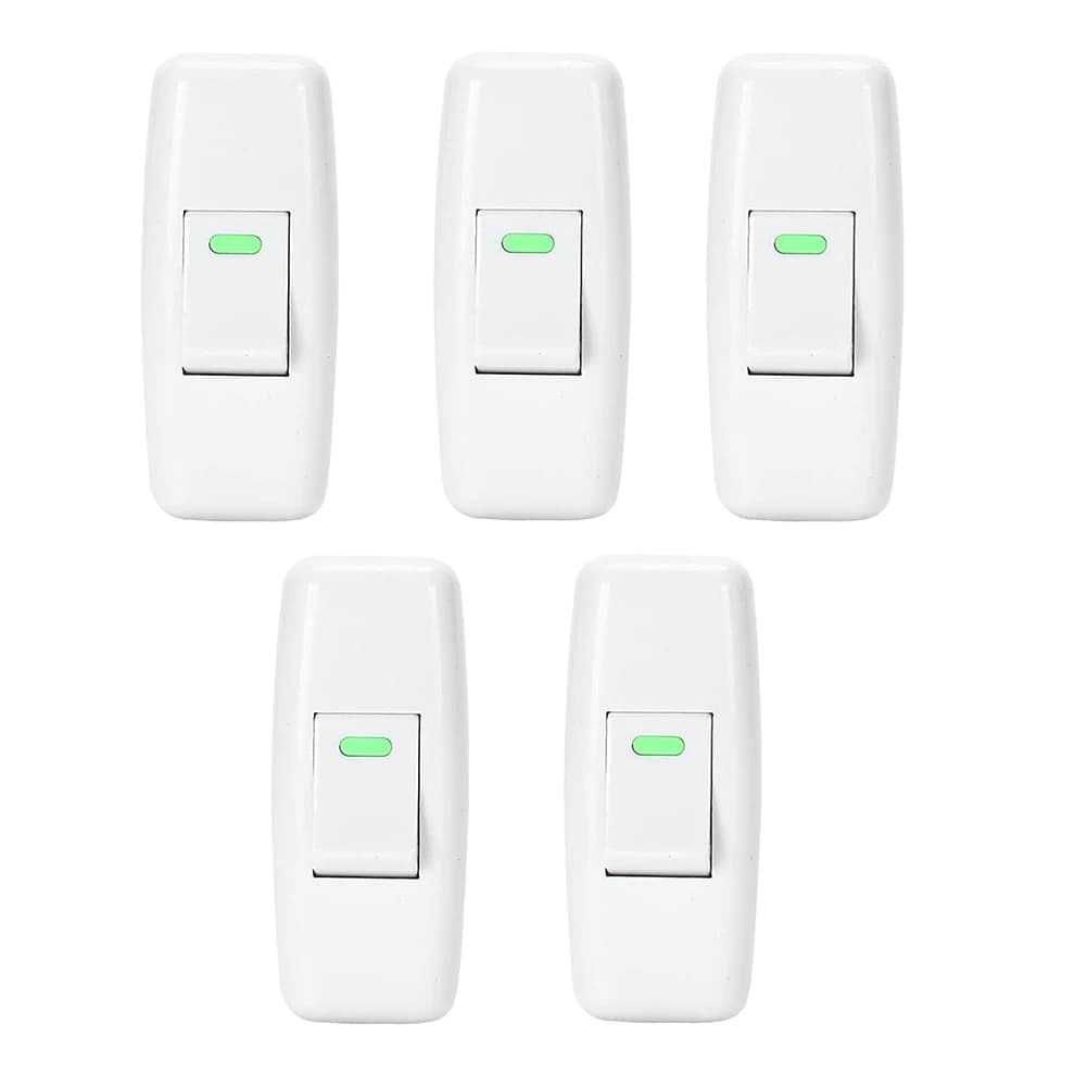 5 pcs 2 pin white cable switch 250V 10A online cable switch with button for desk lamp bedside lamp and home lighting